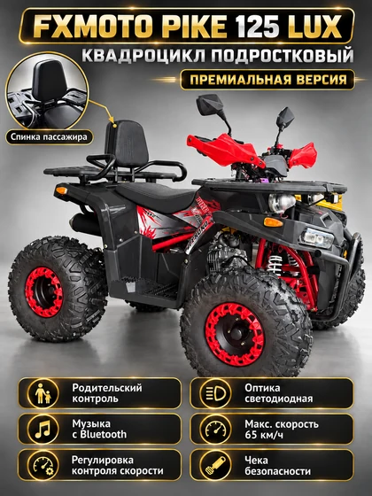 Чёрно-красный FXMOTO PIKE 125 LUX — премиальная версия